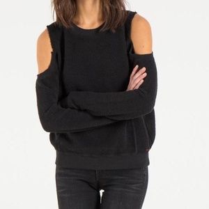 n:PHILANTHROPY Black Cold Shoulder Sweatshirt